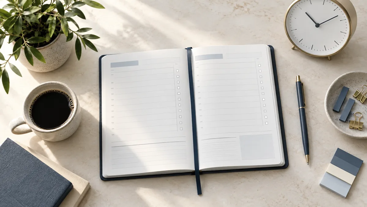 Daily planning with priorities and a realistic daily schedule