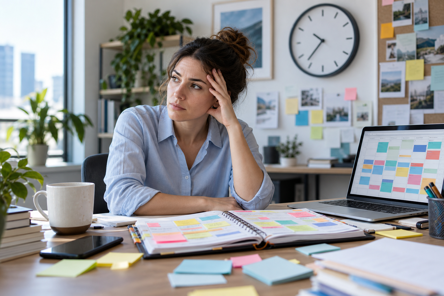 Overplanning a day with an overloaded calendar and too many scheduled tasks