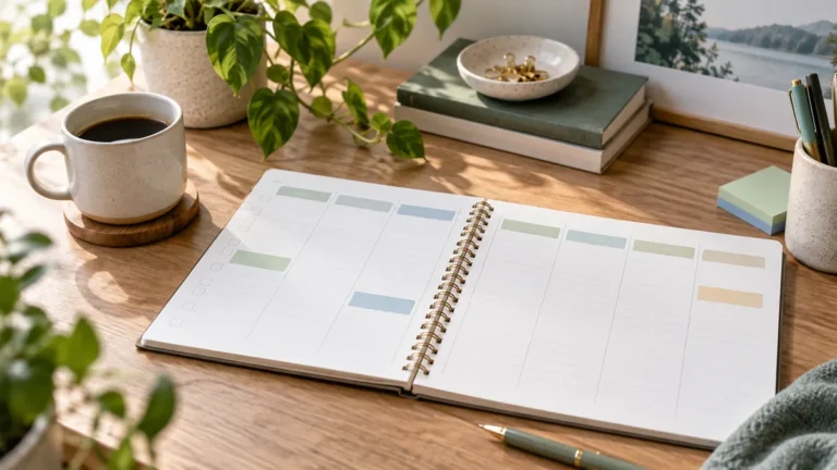 Weekly planning with priorities, deadlines and a realistic weekly schedule